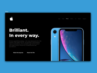 Apple iPhone X r landing page apple creative design design simple design ui ui daily ui deisgn ui ux ux web web deisgn website