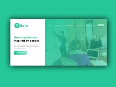 Solo - Simple & Clean Website Landing UI Design