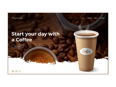 TheCafe - A Website Landing Page ui uidesign uxdesign webdesign