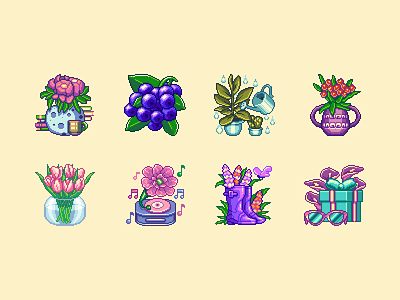Pixel Plants and Flowers