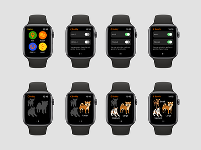 Your Walking Buddy | Apple Watch app apple watch chihuahua concept dog illustraion jrt siba smartwatch ui uidesign ux uxdesign walkingbuddy