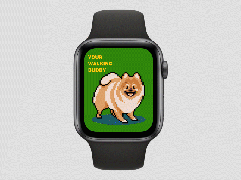 Your Walking Buddy | Apple Watch app app apple watch concept design dog features illustraion map smartwatch ui uiux ux walkingbuddy