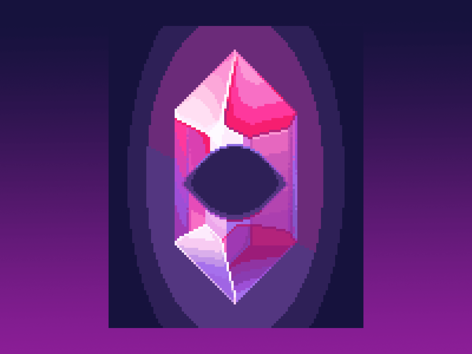 Metalabel Purpose element 16bit blink cryptic crystal dark design diamond eye gem gif glowing illustration jewel magic mystical pixel art pixelart pixelart gif tarot