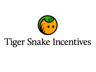 Tiger Snake Incentives green logo mark orange snake tiger