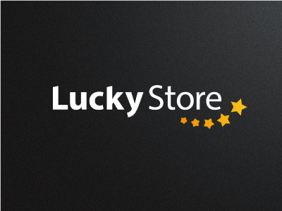Lucky Store brand identity logo lucky star store