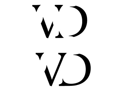 VD Logo - Type diamond logo
