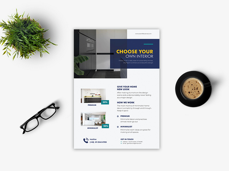 Interior Flyer typography psd template design flyer design logo trifold brochure template design indd template indd property brochure design real estate business promotion template business flyer illustration print template business brochure print corporate brochure