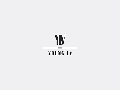 Young LV design flat logo typography vector