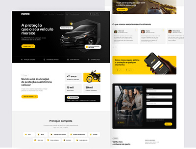 Protcar car insurance interface motorcycle protection services ui ui design website