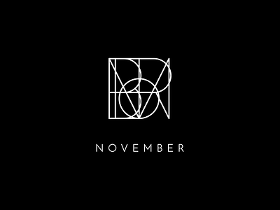 November design identity inkscape line concept logo mark monogram monograms november typography