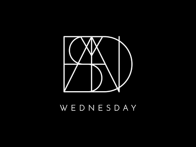 Wednesday branding design icon identity illustration inkscape logo mark monogram monograms typography wednesday