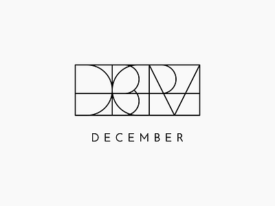 December branding december design identity inkscape line concept line drawing logo mark monogram monograms typography vector