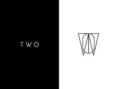 Two design identity illustration inkscape line concept logo mark monogram monograms number two typography vector