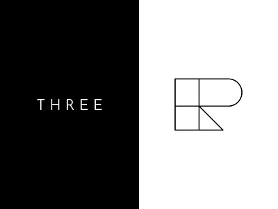 Three 3 branding design identity inkscape line concept logo mark monogram monograms number three typography vector
