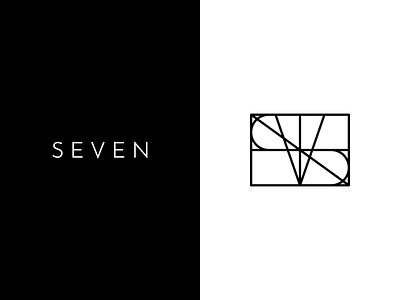 Seven 7 design identity inkscape line concept logo mark monogram monograms number seven typography vector