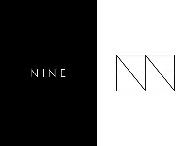 Nine 9 design identity inkscape line concept logo mark monogram monograms nine number typography vector