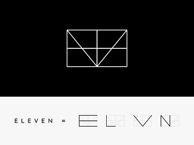 Eleven 11 design eleven identity inkscape line concept logo mark monogram monograms number typography