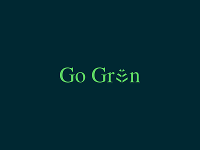 Go Green branding design green illustration inkscape nature typography vector