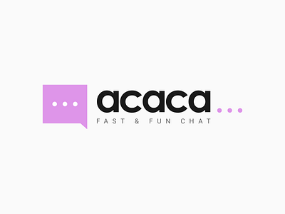 Acaca - Fast & fun chat app chat design icon identity inkscape logo mark monogram typography vector