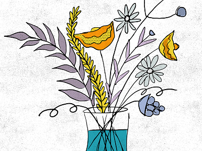 Gritty Flowers flowers grit illustration