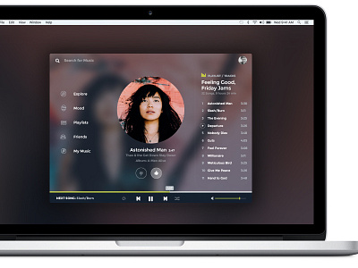 Music player Mock Up