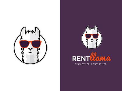 Rentllama Logo branding llama logo rent