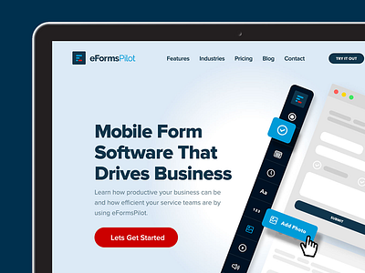 eFormsPilot Website application marketing website website design