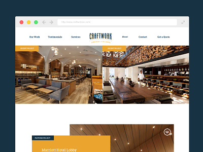 CraftWork Interior Web Page Layout