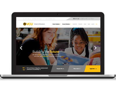 VCU School of Education Web Design Mockup design website
