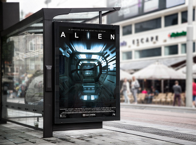 Alien Movie Poster Design art brand branding clean clean creative design flat icon identity vector