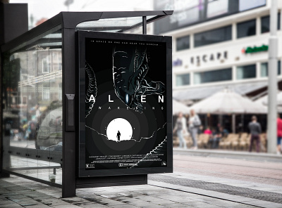 Alien Film Poster 2 brand branding clean creative creative design identity illustration minimal typography vector