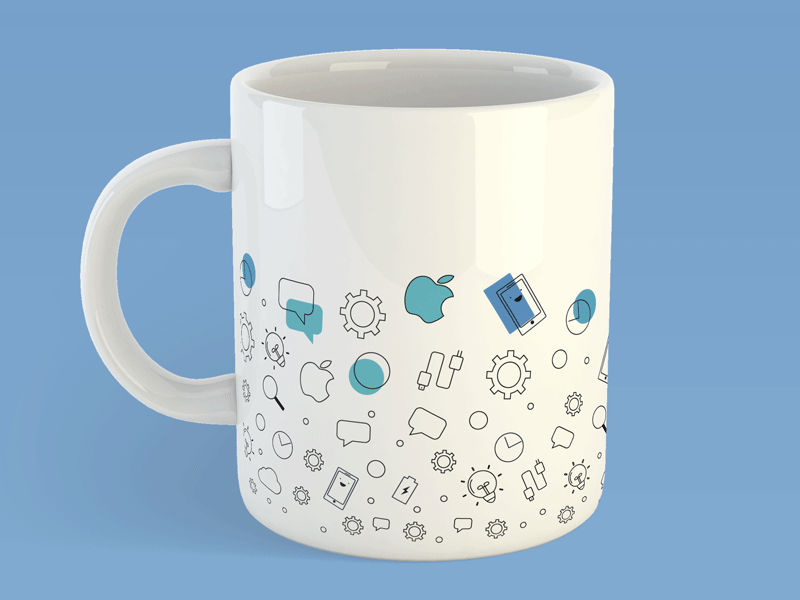 Team mug designs coffee cup design gif animation icons illustration office mugs vector