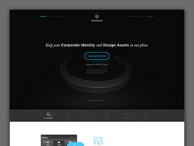 OpenBrand landing page