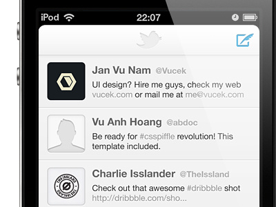 Twitter creamy ios iphone redesign retina twitter white