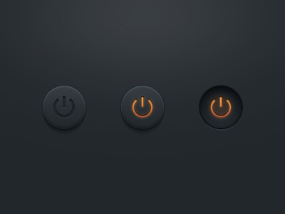 Button button dark light off on orange ui