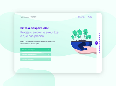 UI - Homepage Calculator design green home homepage illustration purple ui ux vector web design