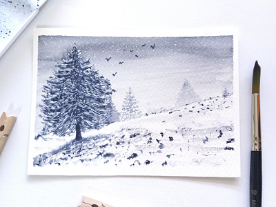 Dreamy winter scene