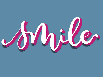 Smile digital art ipad lettering lettering