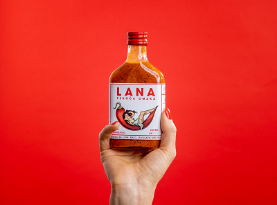 Lana Spicy Sauce Branding + Packaging bottle branding chily design fire hot illustration logo packaging packaging design packagingdesign red sauce spicy typography