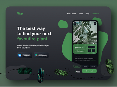 Plants 4 people App Landing Page