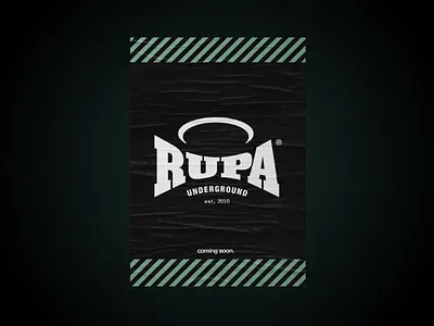 Rupa Underground black and white bold boxing branding chunky design fighting logo mma retro typography vector