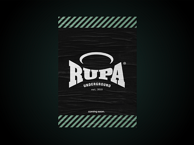 Rupa Underground black and white bold boxing branding chunky design fighting logo mma retro typography vector