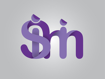 Simin friend illustration logo name typography
