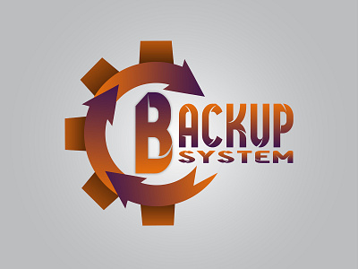 Backup System app branding icon logo ui ux vector