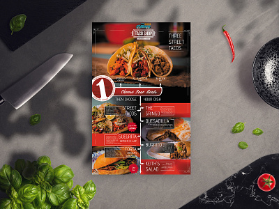 Docs Taco Shop Menu ad design branding design photography