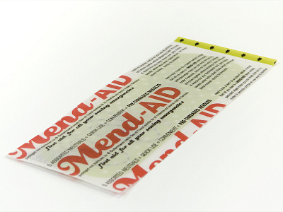 Mend Aid Pre-Threaded Needle band aid green needle packaging sewing thread