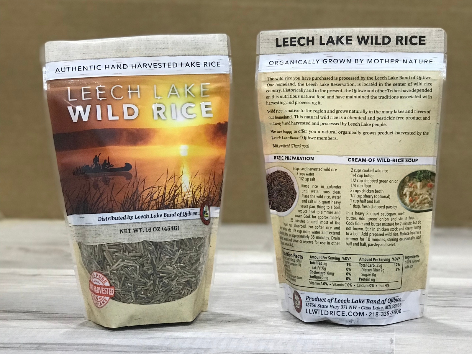 Leech Lake Wild Rice Package Design by Gina Alianello on Dribbble