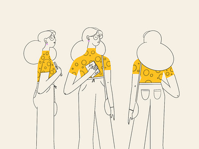 character positions art character character design characters design digitalart girl illustration illustrator motion procreate yellow