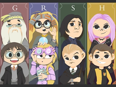 Harry Potter Bookmark Designs bookmark design digitalart digitalartist gryffindor harrypotter hogwarts hufflepuff illustration photoshop potterhead ravenclaw slytherin