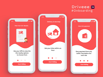 Driveee onboarding uiux mobile design